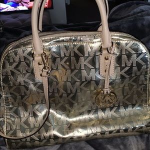 Gold Michael Kors bag